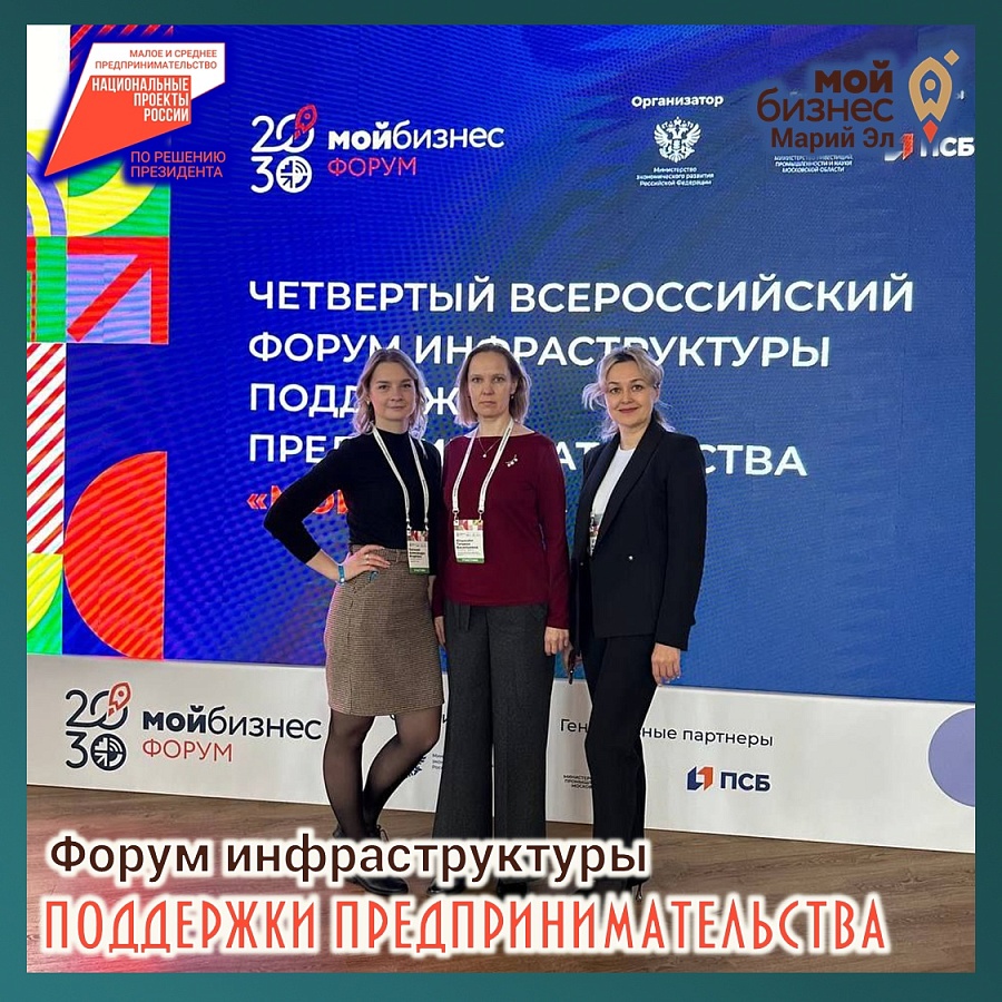 Делегация Марий Эл принимает участие в IV Всероссийском форуме «Мой бизнес» в Москве.